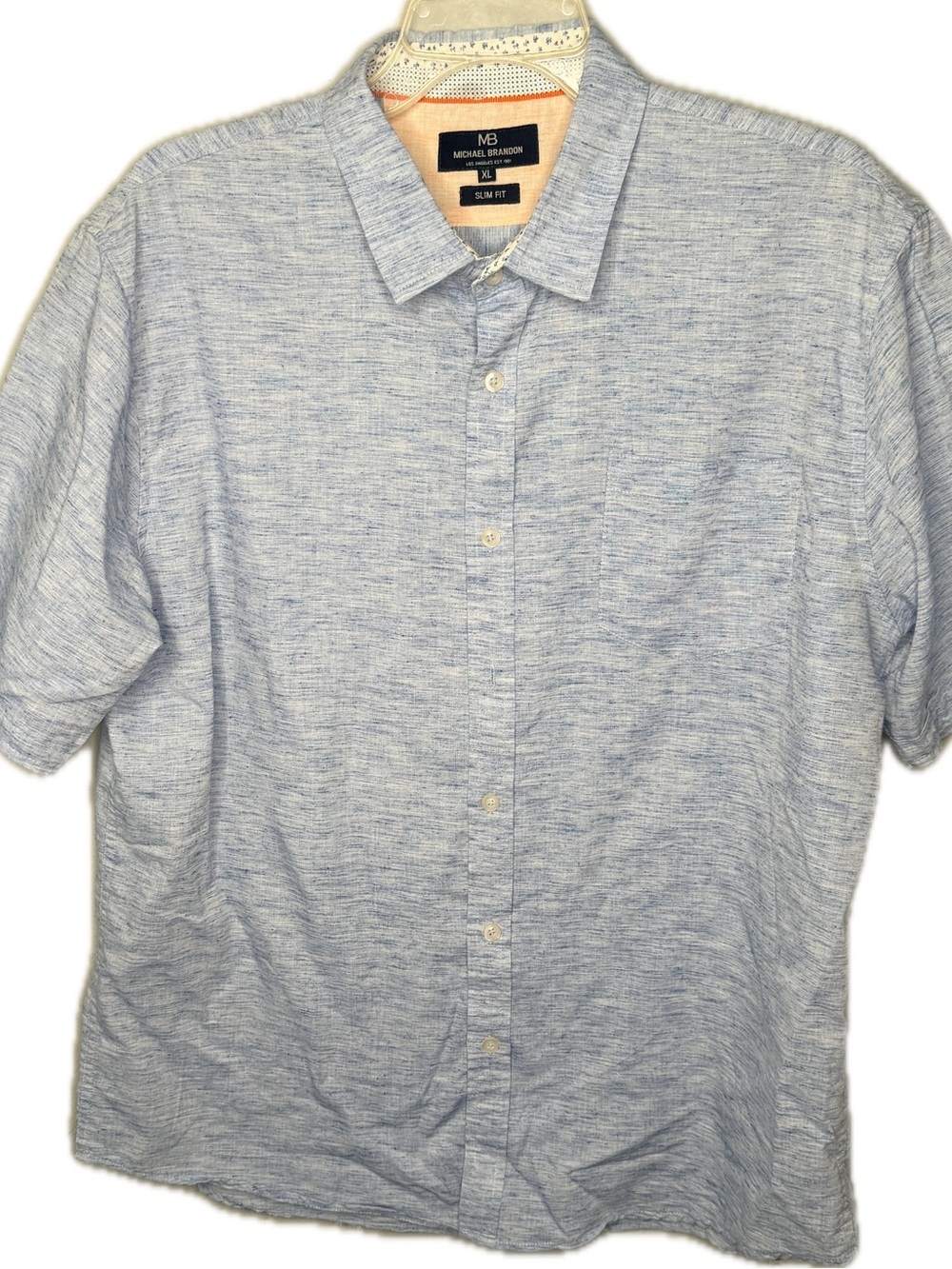 Michael Brandon Slim Fit Blue Shirt